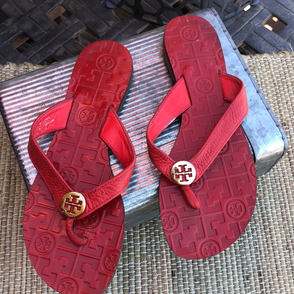 Tory Burch Red Flip Flops